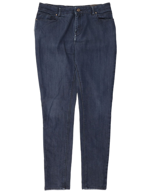 Marks & Spencer Dame Skinny Jeans UK 16 Large W34 L31 Navy Blue Elastan