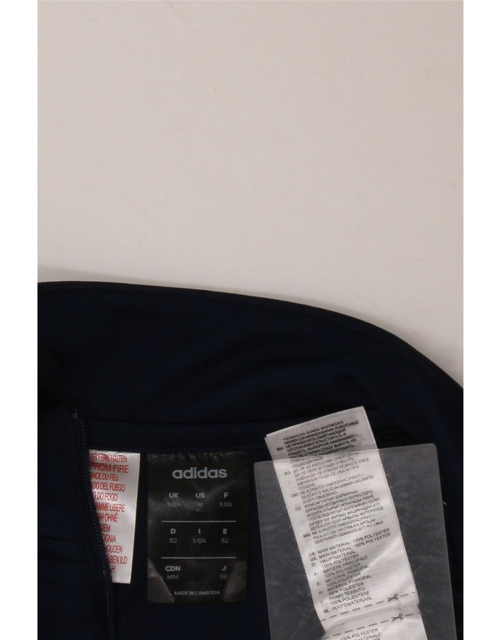 ADIDAS Boys Climalite Pullover træningsdragt Top 11-12 år Marineblå