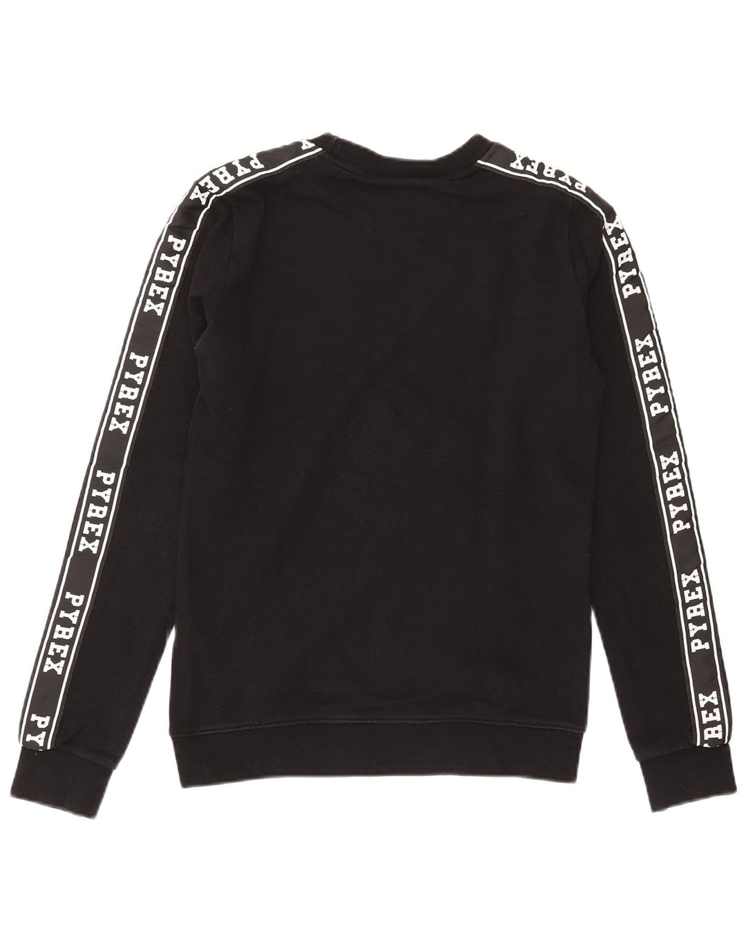 Pyrex Dame Grafisk Sweatshirt Jumper UK 6 XS Sort Bomuld