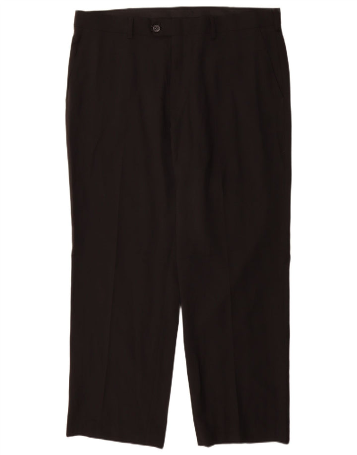 IZOD Straight Suit Bukser til mænd W38 L30 Sort polyester
