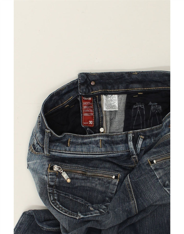GAS Womens Slim Jeans W30 L29 Navy Blue Cotton | Vintage Gas | Thrift | Second-Hand Gas | Used Clothing | Messina Hembry 