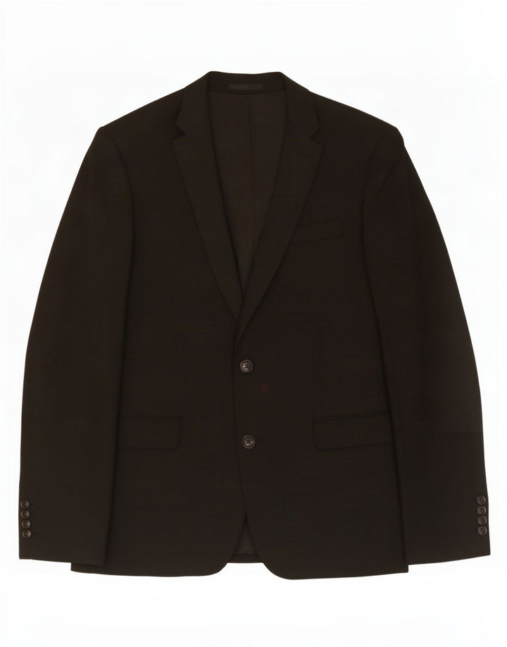 John Lewis Herre 2-knaps blazerjakke UK 40 Stor sort polyester