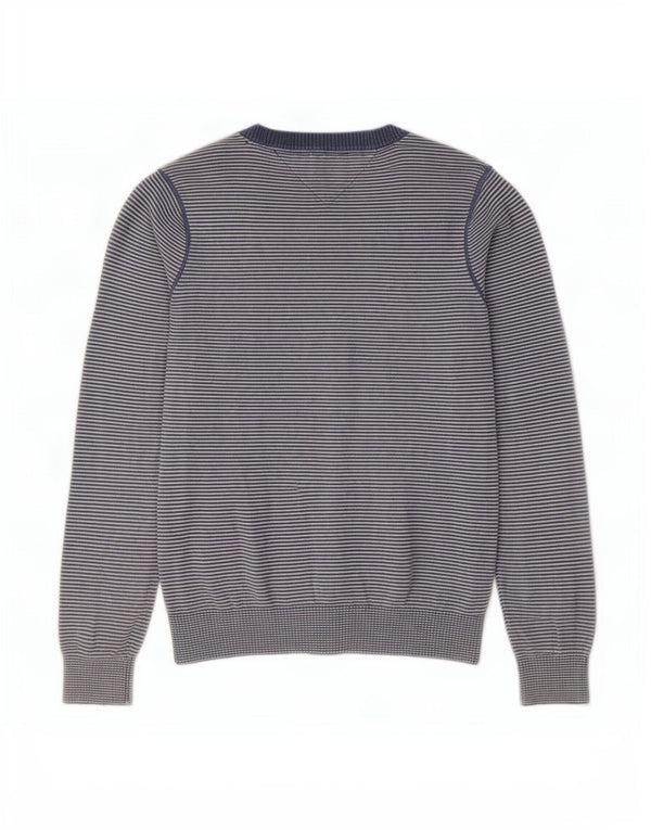 Tommy Hilfiger Herre Cardigan Sweater Lille Marineblå Nålestribet bomuld