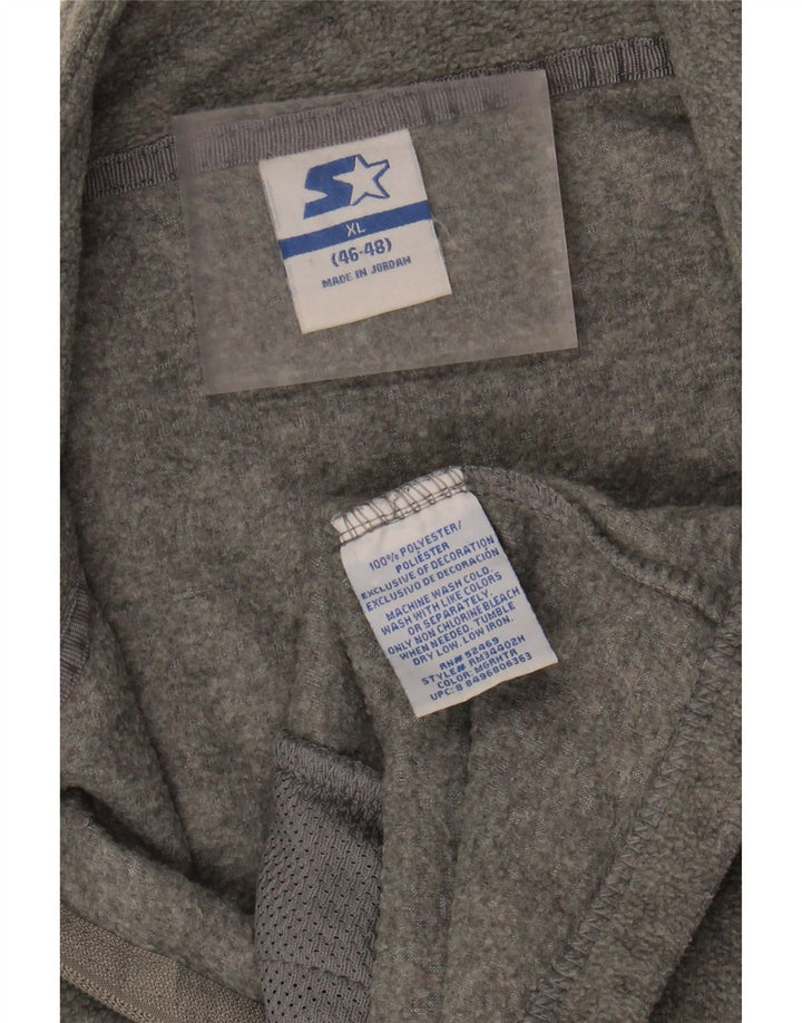 STARTER Mens Fleece Jacket UK 42 XL Grey Polyester