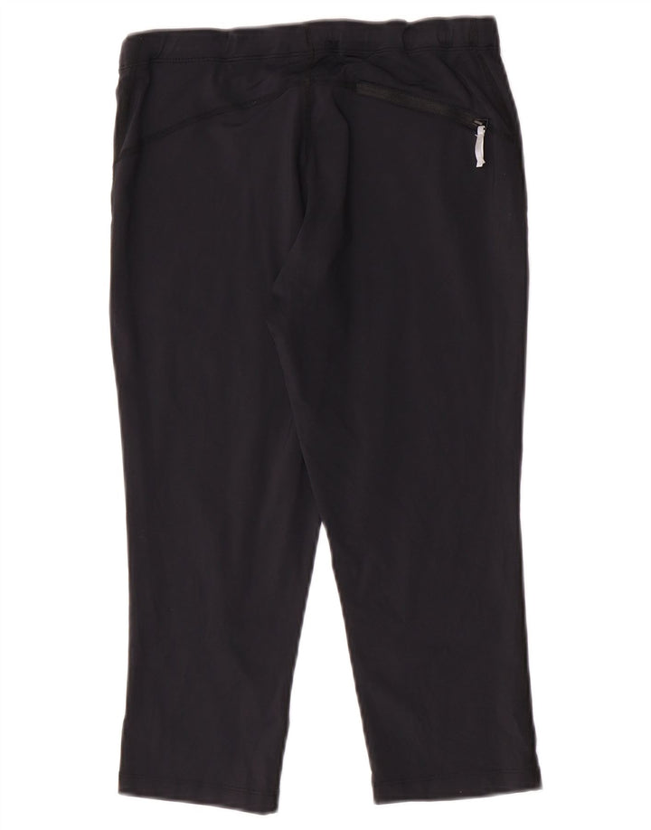Asics Womens Graphic Capri træningsdragt Bukser UK 12 Medium Sort Polyamid