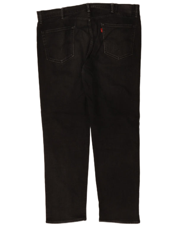 Levi's Straight Jeans til mænd W42 L31 sort bomuld