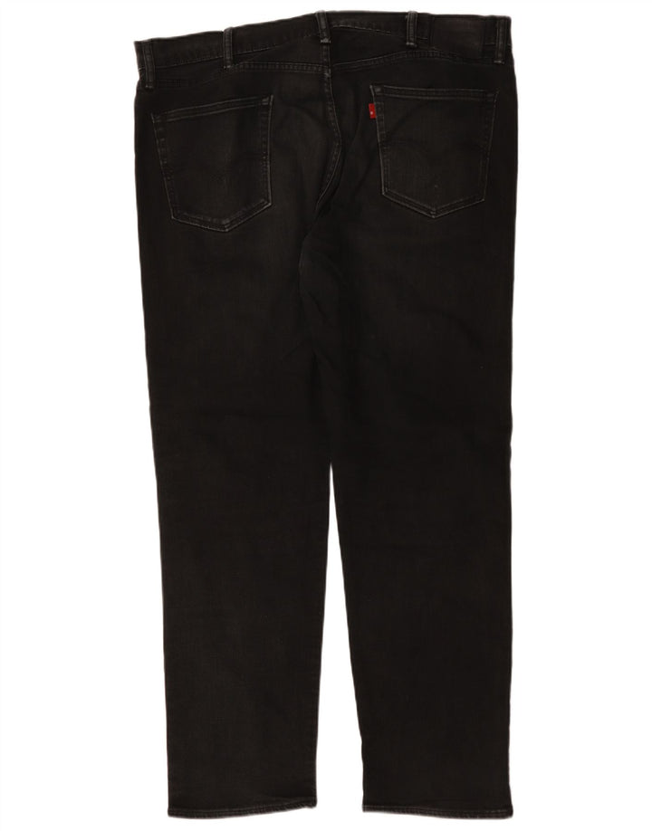 Levi's Straight Jeans til mænd W42 L31 sort bomuld