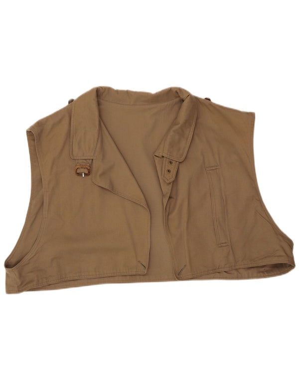 Vintage Dame Crop Liner vest UK 22 3XL Beige