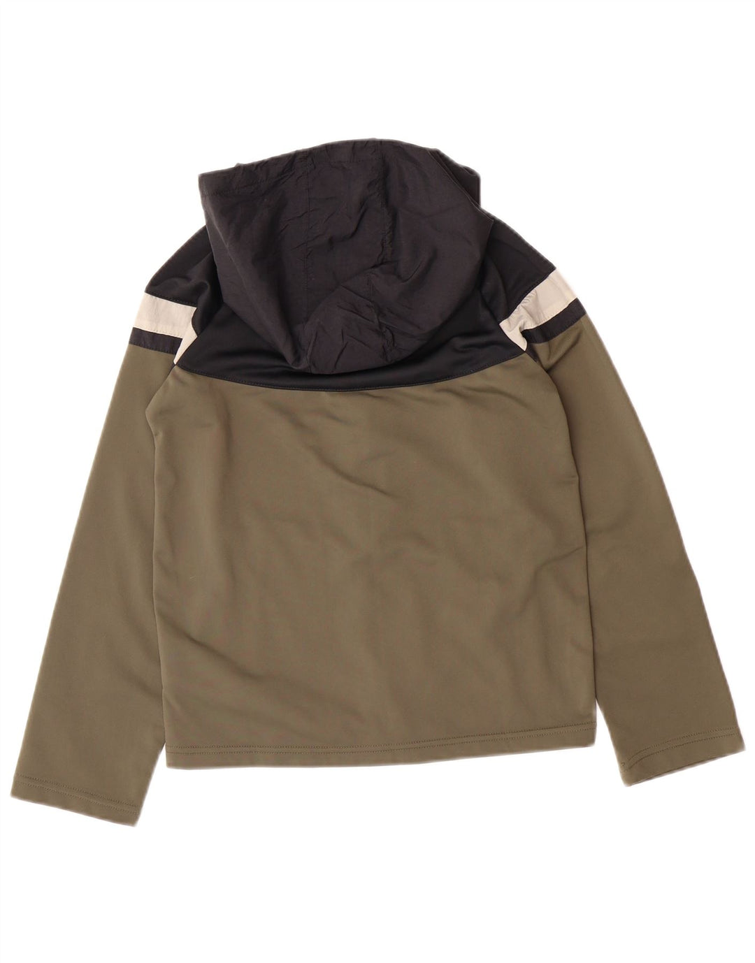 NIKE hættetrøje med lynlås til piger 10-11 år Medium Khaki Colourblock