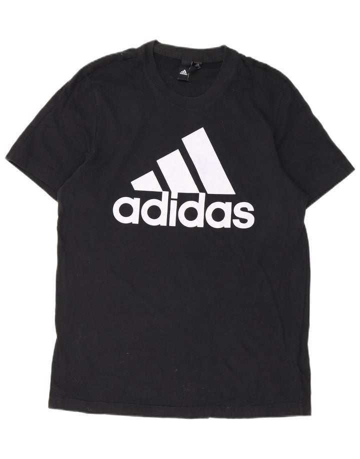 Adidas Herre grafisk T-shirt Top Medium Sort Bomuld