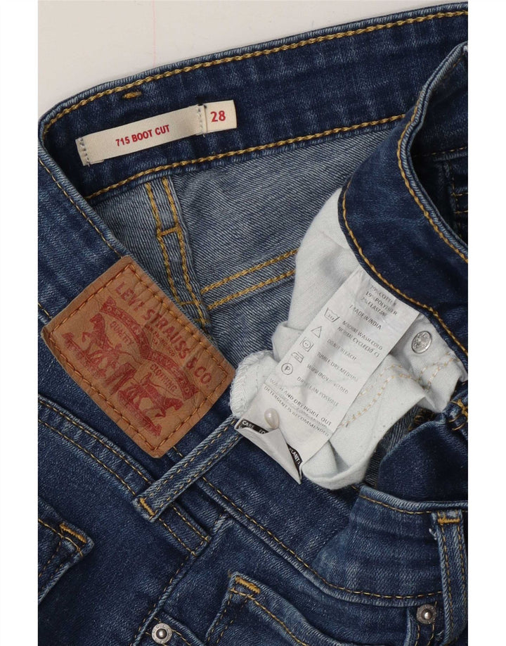 Levi's Dame 715 Bootcut Jeans W28 L28 Blå Bomuld