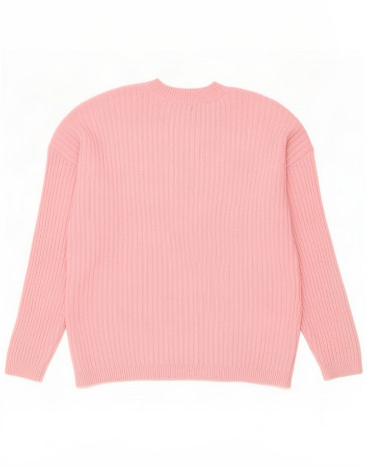 Marks & Spencer Dame sweater med rund hals DK 16 Large Pink Polyester
