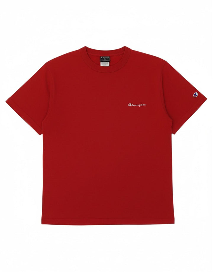 CHAMPION Mens T-Shirt Top Medium Red Cotton