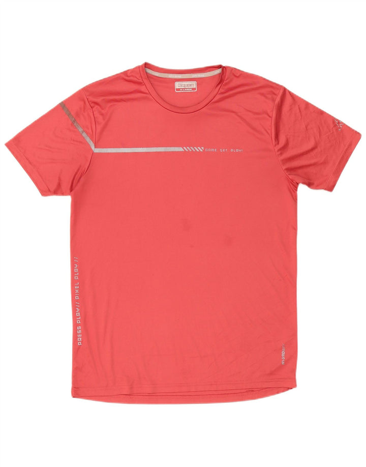 Kappa Herre T-Shirt Top XL Rød Polyester
