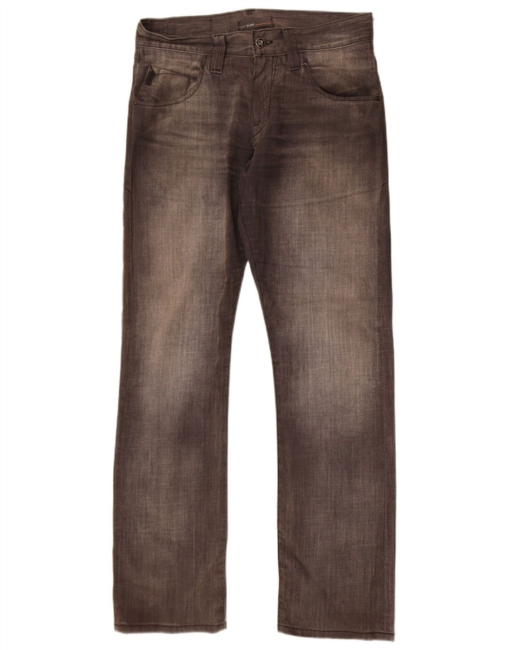 Lee Mens Clark Straight Jeans W32 L34 Grå Bomuld