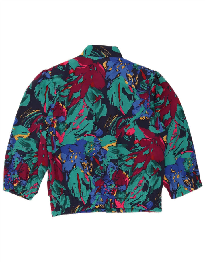 COMMANDER Dame Crop Shirt Bluse EU 42 Large Multicolored Floral