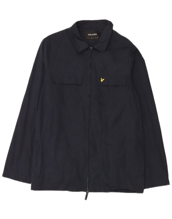 Lyle & Scott Herre Utility Jacket UK 38 Medium Navy Blue Polyester