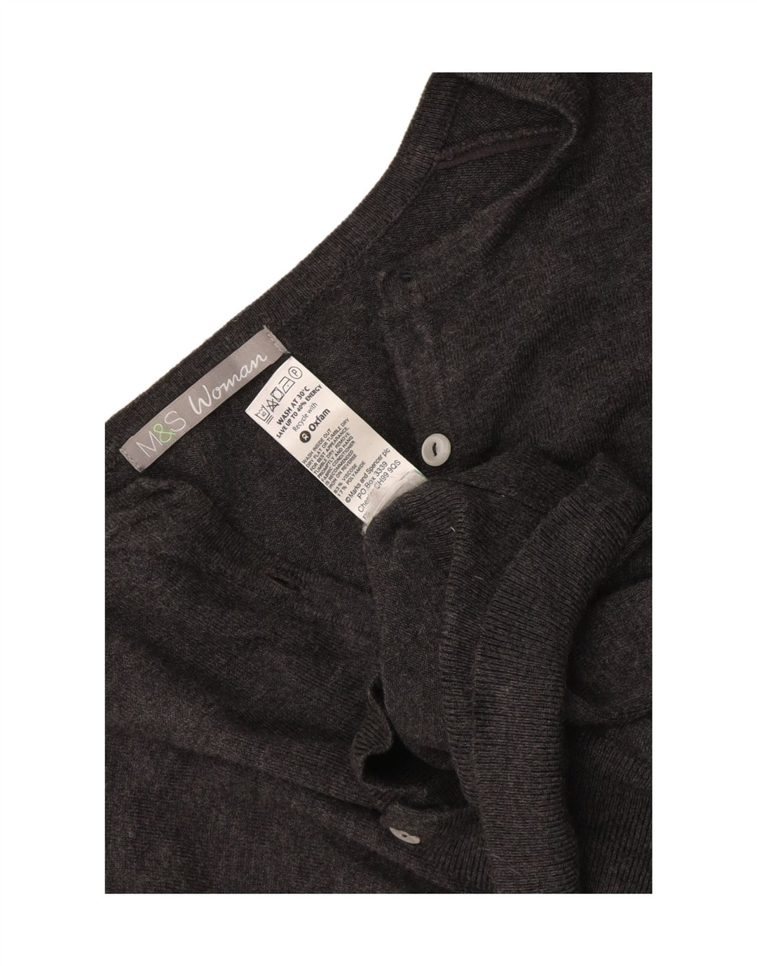 Marks & Spencer Dame Cardigan Sweater UK 20 2XL Grå Viscose