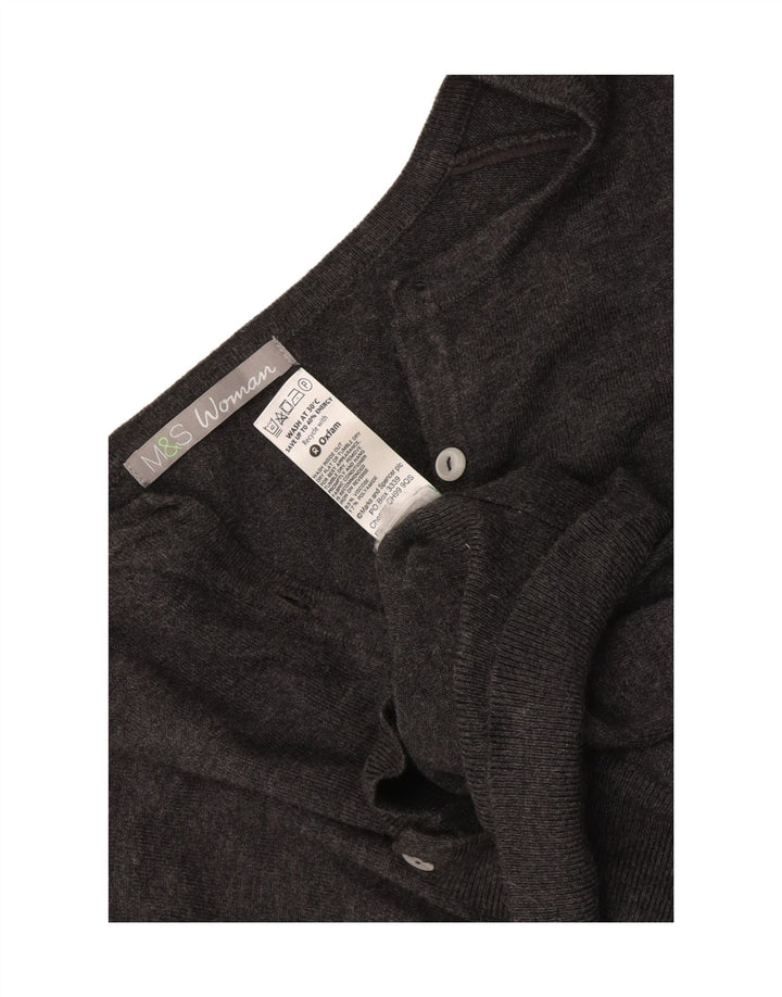 Marks & Spencer Dame Cardigan Sweater UK 20 2XL Grå Viscose