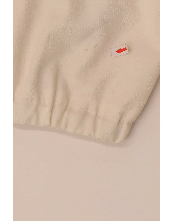 Vintage bomberjakke til kvinder IT 46 Large White Colourblock Polyester