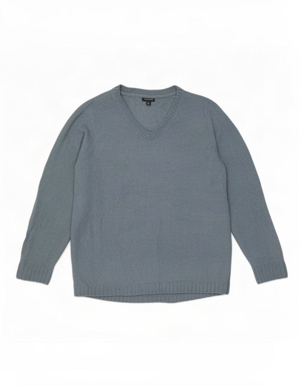 Marks & Spencer Womens Autograph V-Neck Jumper Sweater UK 18 XL Blue
