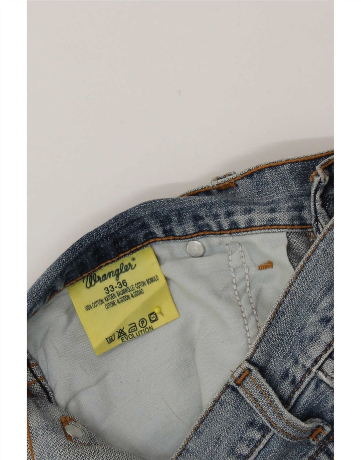 Wrangler Dame Evolution Straight Jeans W33 L33 Blå Bomuld