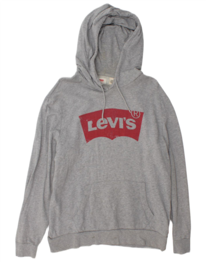 Levi's Grafisk hættetrøje til mænd, stor grå bomuld