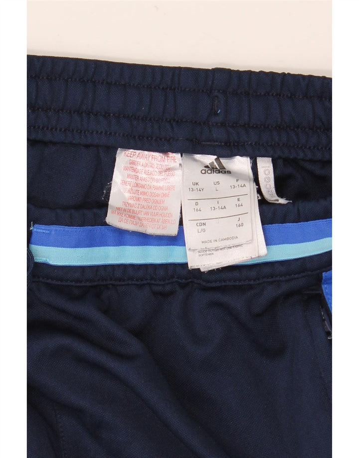 ADIDAS drenge Climacool træningsdragt bukser 13-14 år marineblå polyester