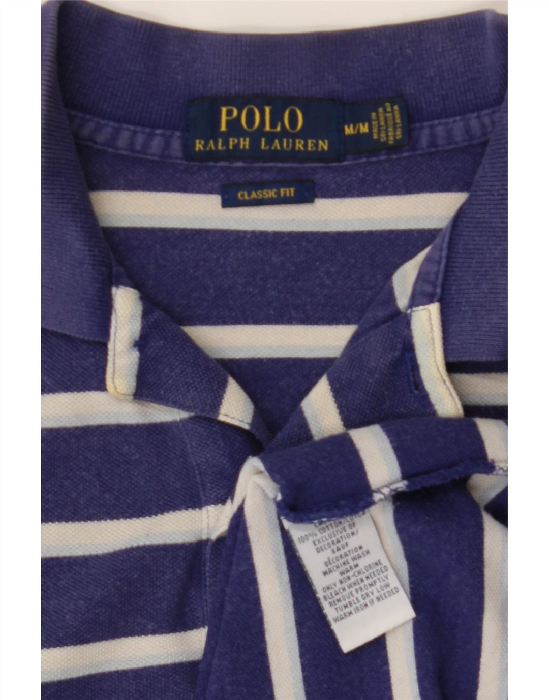 POLO RALPH LAUREN Poloskjorte med klassisk pasform til mænd Medium marineblå stribet