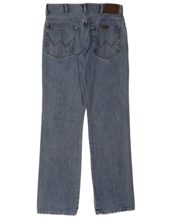 Wrangler Herre Regular Fit Straight Jeans W32 L32 Blå Bomuld