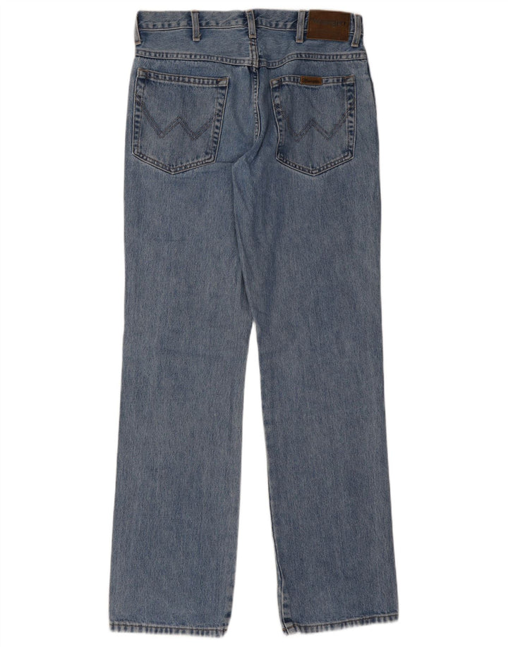 Wrangler Herre Regular Fit Straight Jeans W32 L32 Blå Bomuld