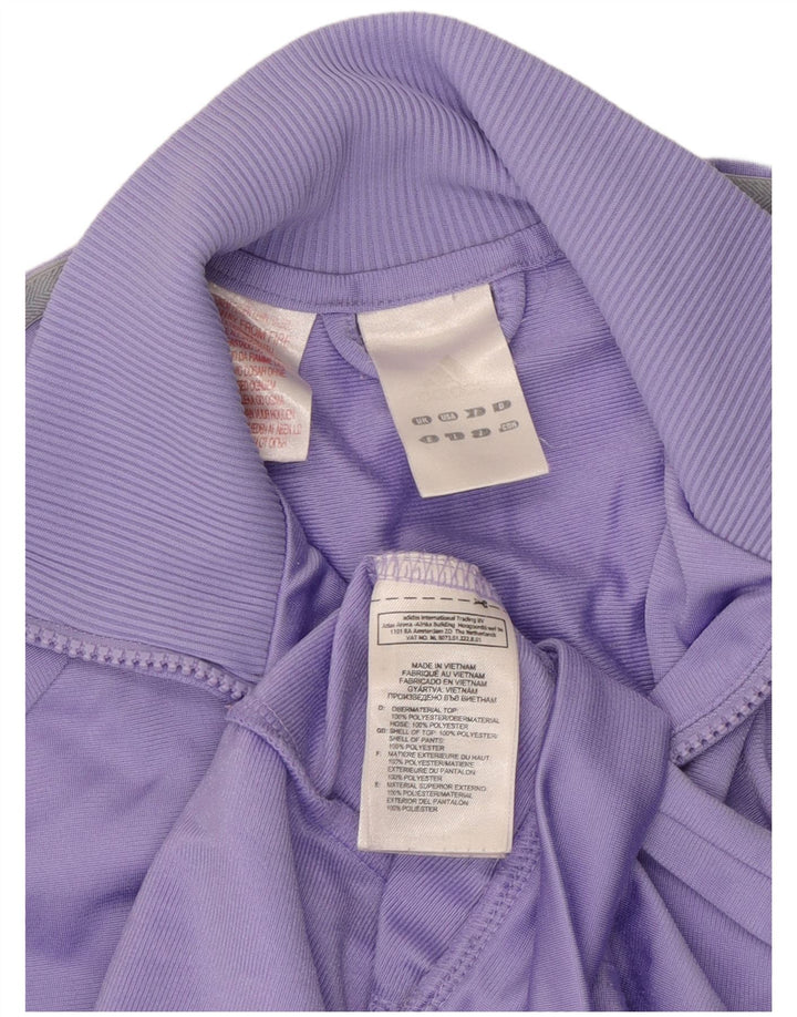 Adidas træningsdragt topjakke til kvinder UK 12 Medium Lilla Polyester