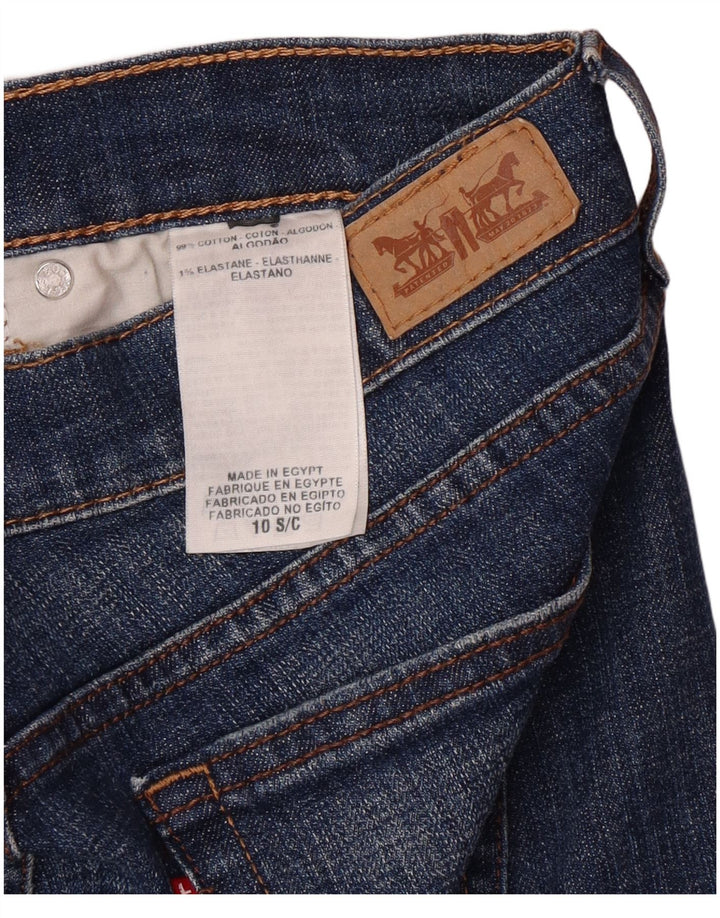 LEVI'S Dame 505 Straight Jeans US 10 Large W32 L30 Blå Bomuld