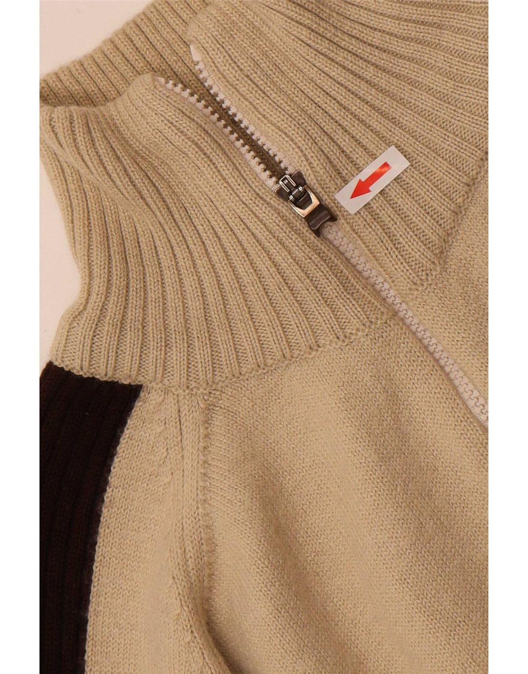 Puma Cardigan Sweater til mænd Stor Beige Colourblock