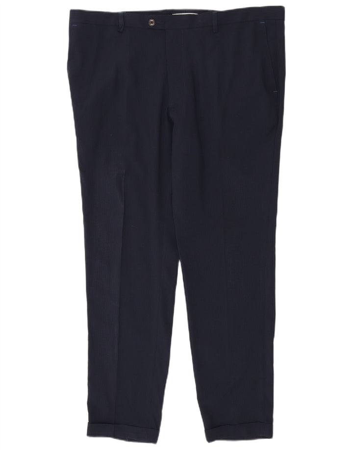 Marks & Spencer Herre Slim Suit Bukser W38 L31 Navy Blue Polyester