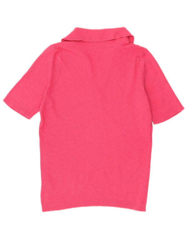 Marks & Spencer Dame Polo Neck Jumper Sweater UK 12 Medium Pink