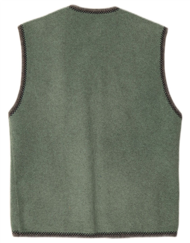 Think Pink Dame Fleece Gilet UK 10 Small Green Polyester
