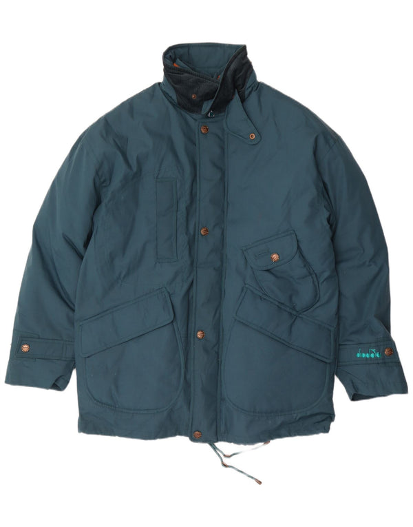 Diadora herre polstret jakke UK 38 Medium Green Polyester
