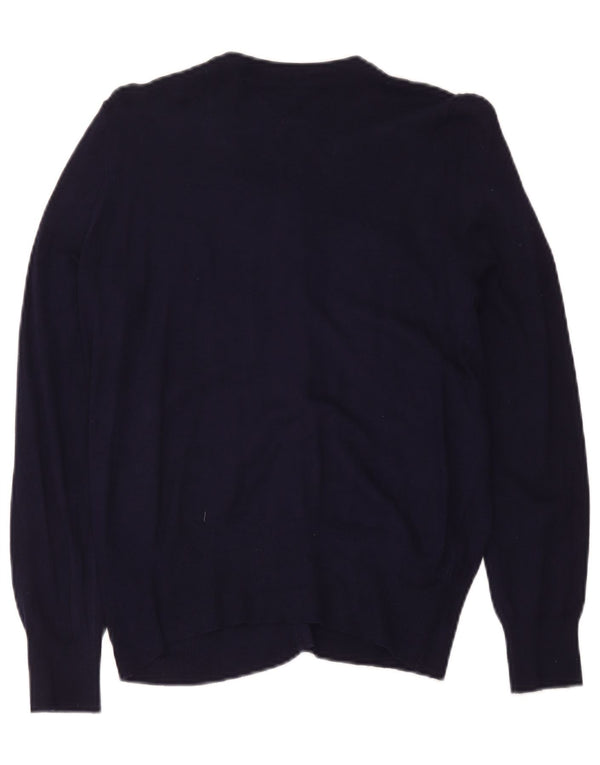 Marks & Spencer Dame Cardigan Sweater UK 14 Large Navy Blue Viscose