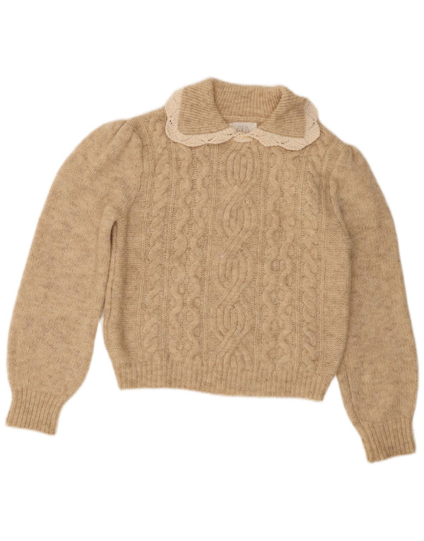 Zara Pige Polo Neck Sweater Sweater 13-14 År Beige