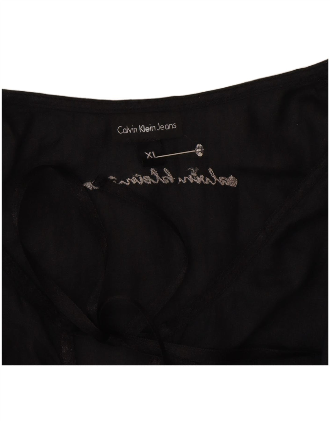 Calvin Klein Jeans Damebluse Top UK 18 XL Sort
