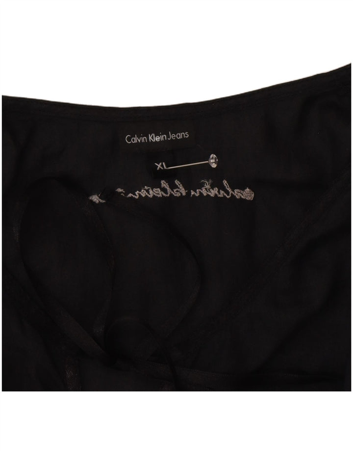 Calvin Klein Jeans Damebluse Top UK 18 XL Sort