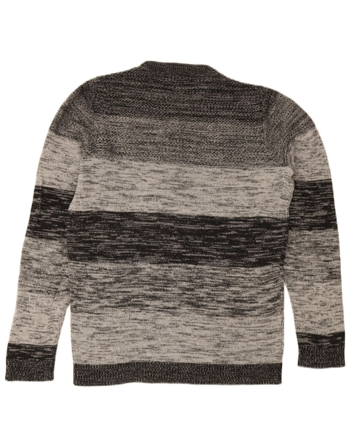 Jack & Jones herre rund hals sweater lille grå stribet