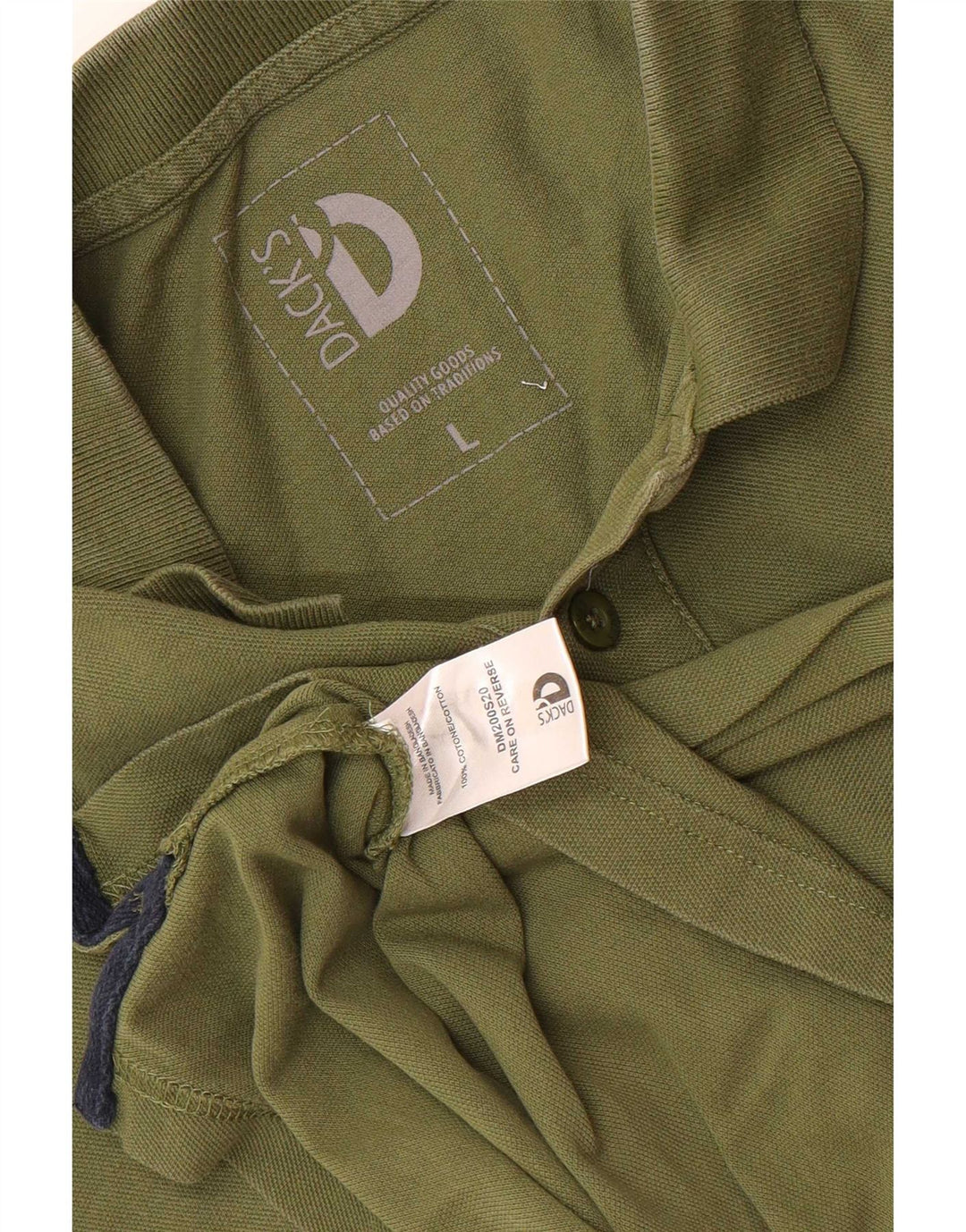 Dacks herre poloshirt stor kaki bomuld