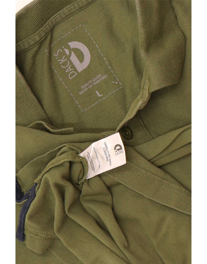 Dacks herre poloshirt stor kaki bomuld