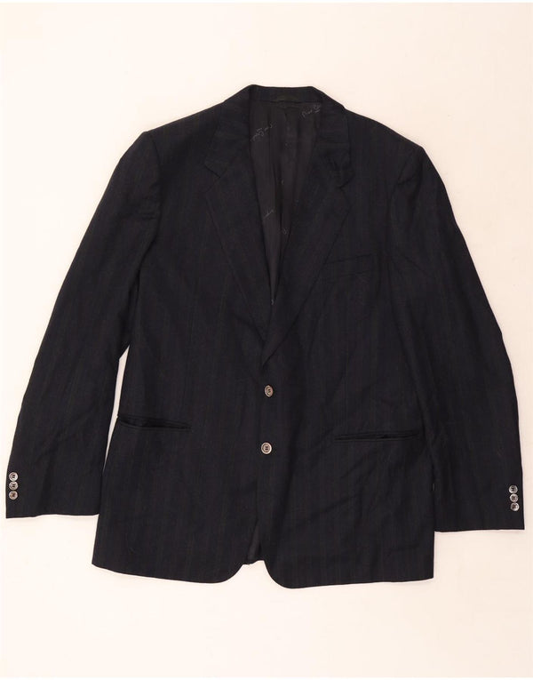 Pierre Cardin Herre 2-knaps blazerjakke IT 58 4XL Marineblå nålestribe