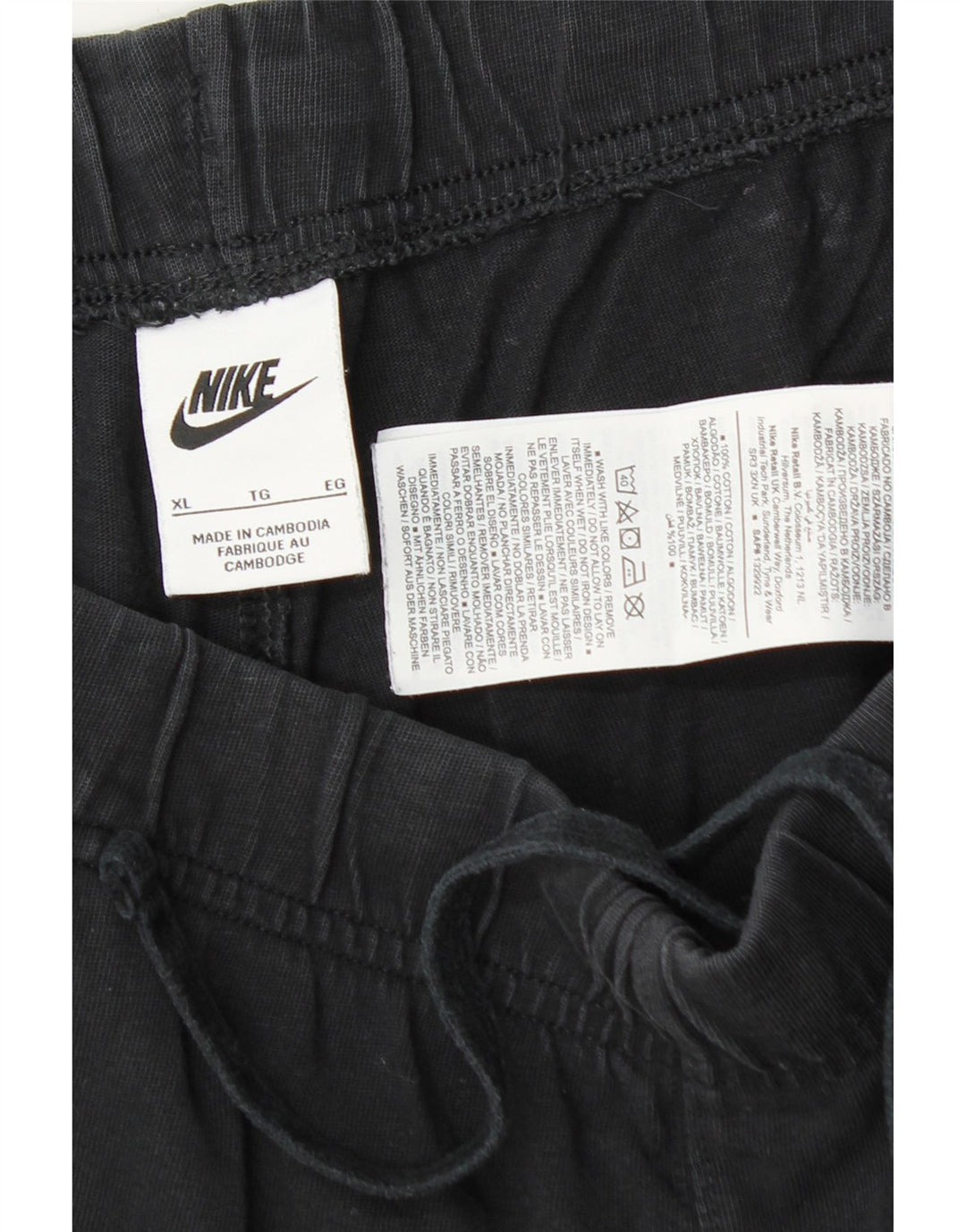 Nike herre sportsshorts XL sort bomuld