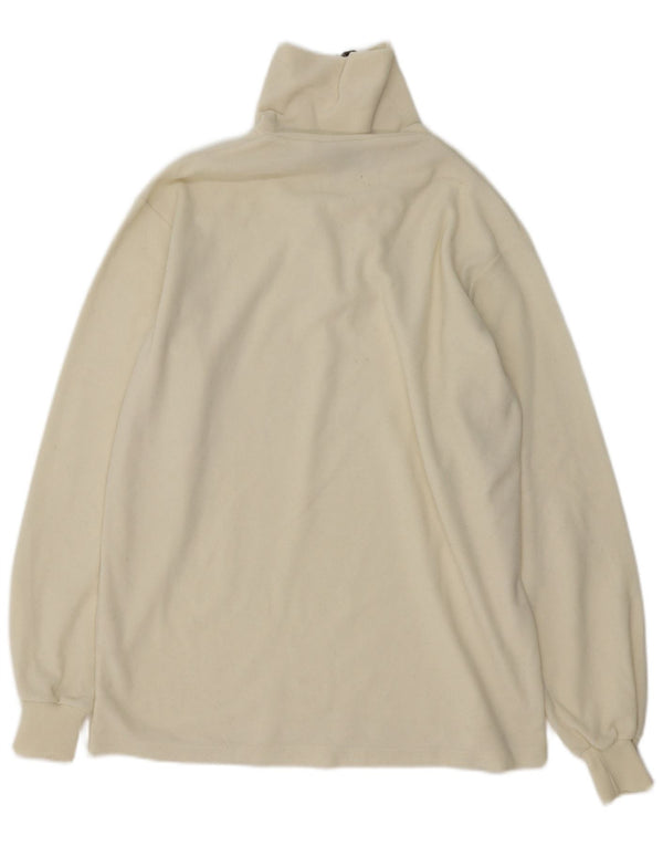 Conte of Florence Fleece Jumper med lynlås til mænd Large Off White Polyester