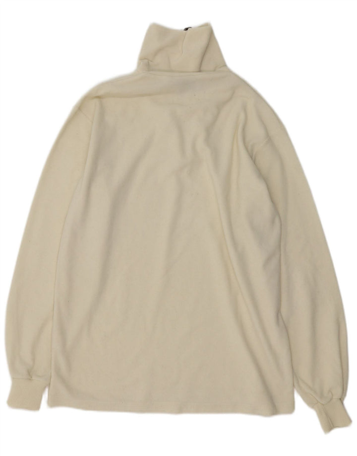 Conte of Florence Fleece Jumper med lynlås til mænd Large Off White Polyester