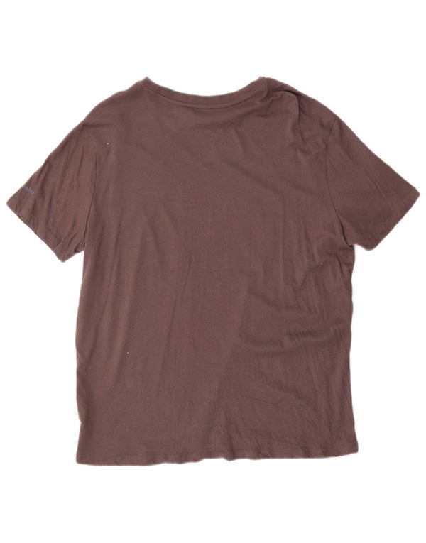 Columbia Womens Grafisk T-Shirt Top UK 14 Medium Grey Bomuld